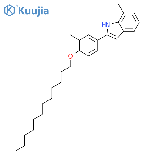 1H-Indole, 2-[4-(dodecyloxy)-3-methylphenyl]-7-methyl- structure