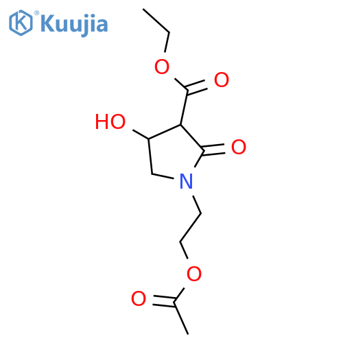 2-(3-Carbethoxy-4-hydroxypyrrolidin-2-on-1-yl)ethyl acetate structure