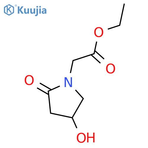 4-Hydroxy-2-oxo-1-pyrrolidineacetic Acid Ethyl Ester structure