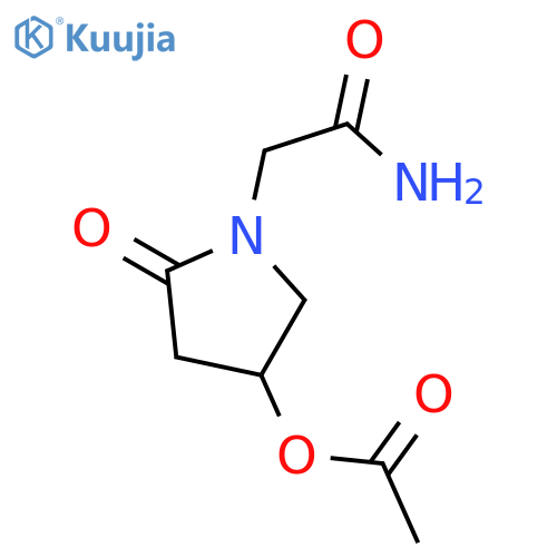 1-Pyrrolidineacetamide, 4-(acetyloxy)-2-oxo- structure