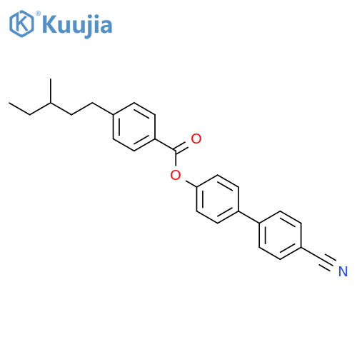 BENZOIC ACID, 4-(3-METHYLPENTYL)-, 4'-CYANO[1,1'-BIPHENYL]-4-YL ESTER, (+)- structure