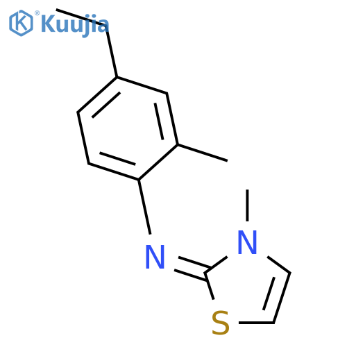 Benzenamine, 4-ethyl-2-methyl-N-(3-methyl-2(3H)-thiazolylidene)- structure