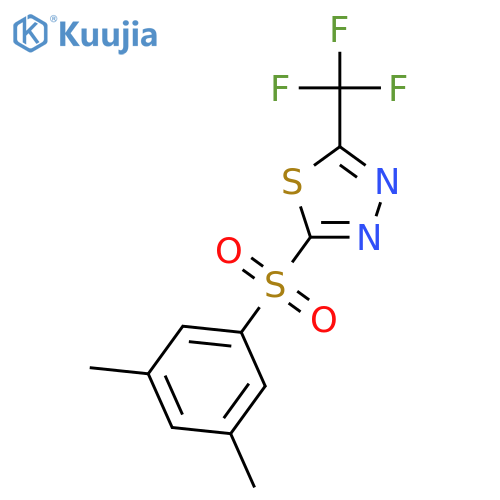 1,3,4-Thiadiazole, 2-[(3,5-dimethylphenyl)sulfonyl]-5-(trifluoromethyl)- structure