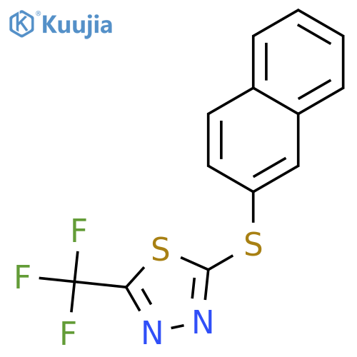 1,3,4-Thiadiazole, 2-(2-naphthalenylthio)-5-(trifluoromethyl)- structure