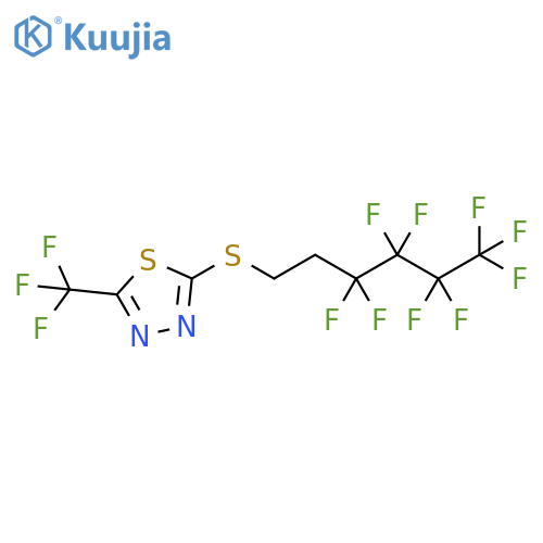 1,3,4-Thiadiazole,2-[(3,3,4,4,5,5,6,6,6-nonafluorohexyl)thio]-5-(trifluoromethyl)- structure