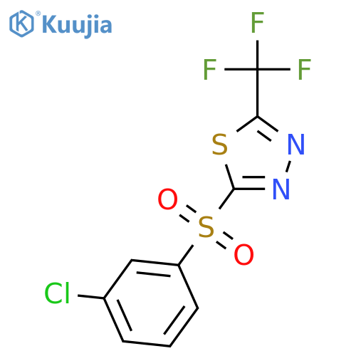 1,3,4-Thiadiazole, 2-[(3-chlorophenyl)sulfonyl]-5-(trifluoromethyl)- structure