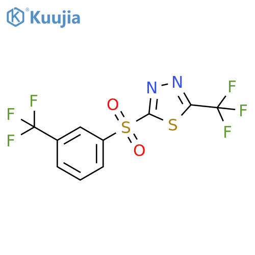 1,3,4-Thiadiazole,2-(trifluoromethyl)-5-[[3-(trifluoromethyl)phenyl]sulfonyl]- structure