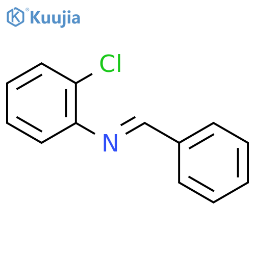 Benzenamine, 2-chloro-N-(phenylmethylene)-, (E)- structure