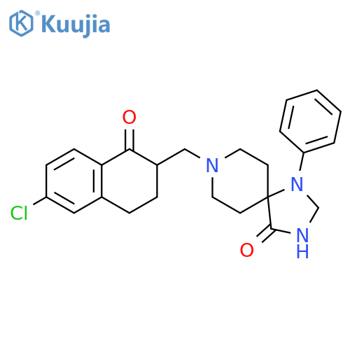 1,3,8-Triazaspiro[4.5]decan-4-one,8-[(6-chloro-1,2,3,4-tetrahydro-1-oxo-2-naphthalenyl)methyl]-1-phenyl- structure