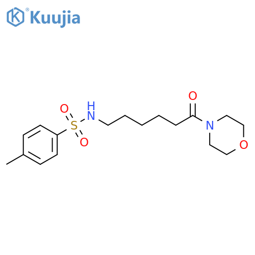 4-methyl-N-6-(morpholin-4-yl)-6-oxohexylbenzene-1-sulfonamide structure