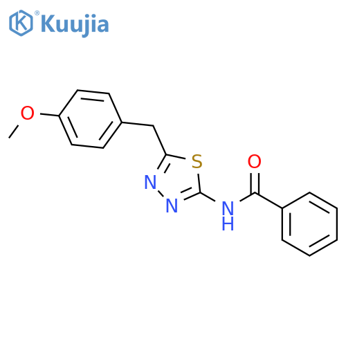 N-(5-(4-methoxybenzyl)-1,3,4-thiadiazol-2-yl)benzamide structure
