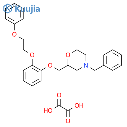 Morpholine, 2-[[2-(2-phenoxyethoxy)phenoxy]methyl]-4-(phenylmethyl)-, ethanedioate (2:1) structure