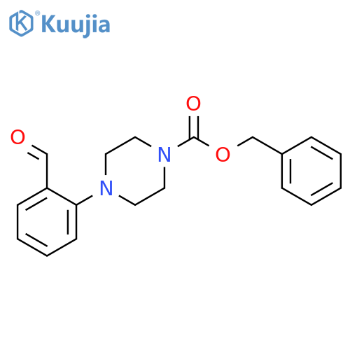 1-Piperazinecarboxylic acid, 4-(2-formylphenyl)-, phenylmethyl ester structure