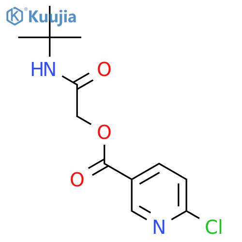 (tert-butylcarbamoyl)methyl 6-chloropyridine-3-carboxylate structure