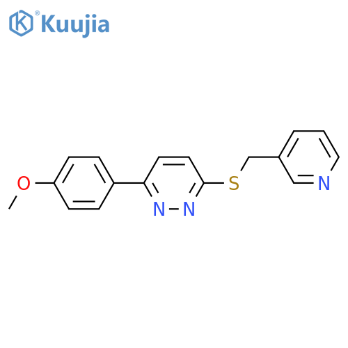 3-(4-methoxyphenyl)-6-{(pyridin-3-yl)methylsulfanyl}pyridazine structure