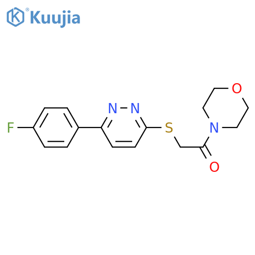 2-{[6-(4-fluorophenyl)pyridazin-3-yl]sulfanyl}-1-(morpholin-4-yl)ethan-1-one structure