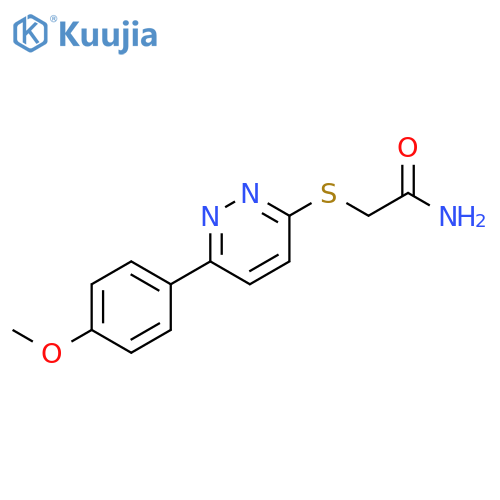 2-{6-(4-methoxyphenyl)pyridazin-3-ylsulfanyl}acetamide structure