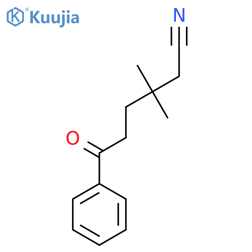 3,3-Dimethyl-6-oxo-6-phenylhexanenitrile structure