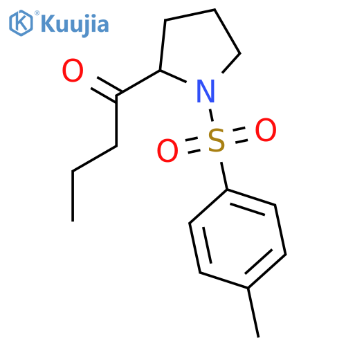 PYRROLIDINE, 1-[(4-METHYLPHENYL)SULFONYL]-2-(1-OXOBUTYL)- structure
