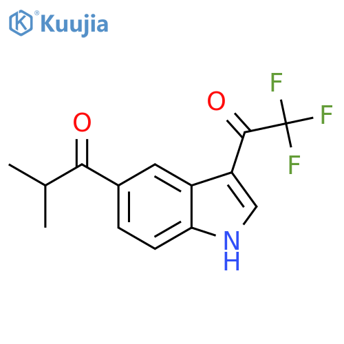 1-PROPANONE, 2-METHYL-1-[3-(TRIFLUOROACETYL)-1H-INDOL-5-YL]- structure