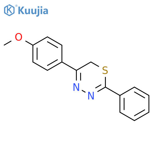 6H-1,3,4-Thiadiazine, 5-(4-methoxyphenyl)-2-phenyl- structure
