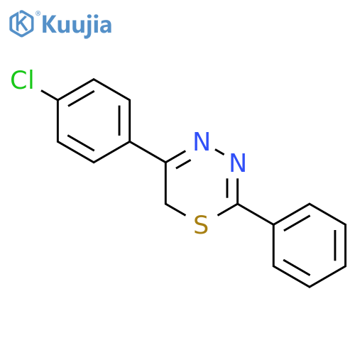 6H-1,3,4-Thiadiazine, 5-(4-chlorophenyl)-2-phenyl- structure
