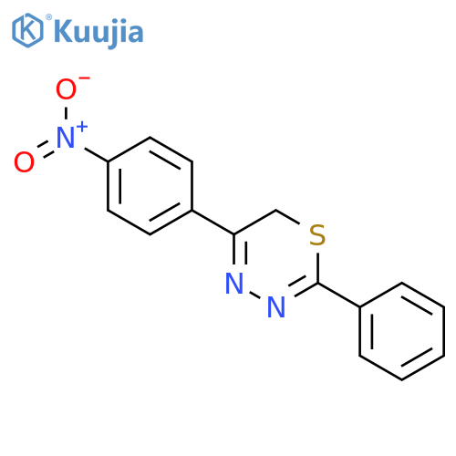 6H-1,3,4-Thiadiazine, 5-(4-nitrophenyl)-2-phenyl- structure