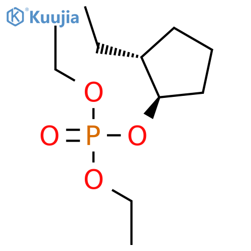 Phosphoric acid, diethyl (1R,2R)-2-ethylcyclopentyl ester structure