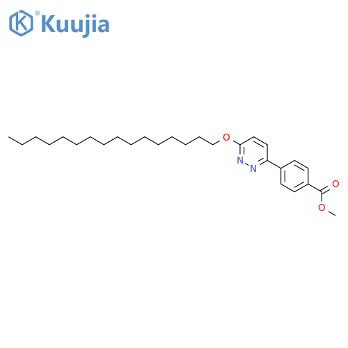 Benzoic acid, 4-[6-(hexadecyloxy)-3-pyridazinyl]-, methyl ester structure