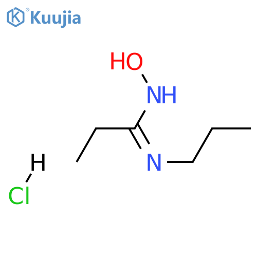Propanimidamide, N-hydroxy-N'-propyl-, monohydrochloride structure
