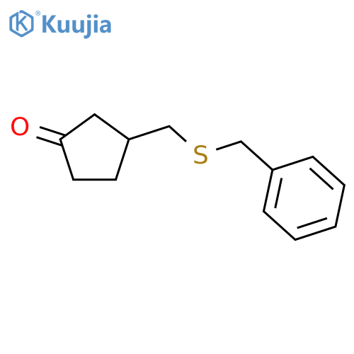 Cyclopentanone, 3-[[(phenylmethyl)thio]methyl]- structure