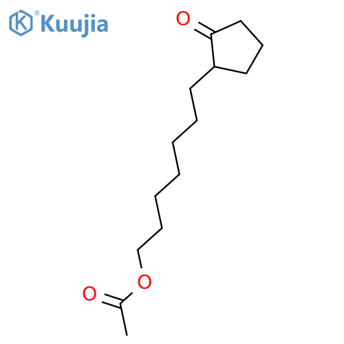 Cyclopentanone, 2-[7-(acetyloxy)heptyl]- structure