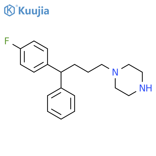 Piperazine,1-[4-(4-fluorophenyl)-4-phenylbutyl]- structure