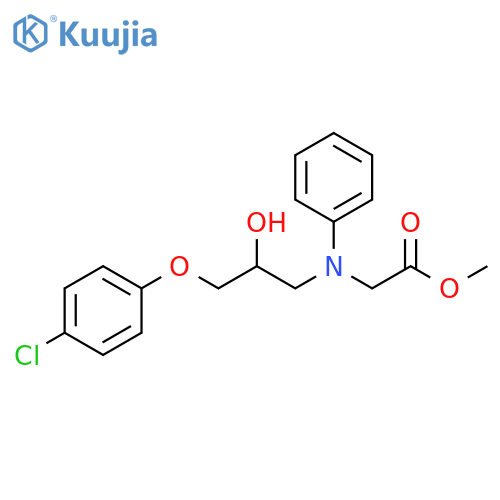 Glycine, N-[3-(4-chlorophenoxy)-2-hydroxypropyl]-N-phenyl-, methylester structure