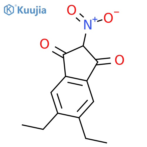 1H-Indene-1,3(2H)-dione, 5,6-diethyl-2-nitro- structure