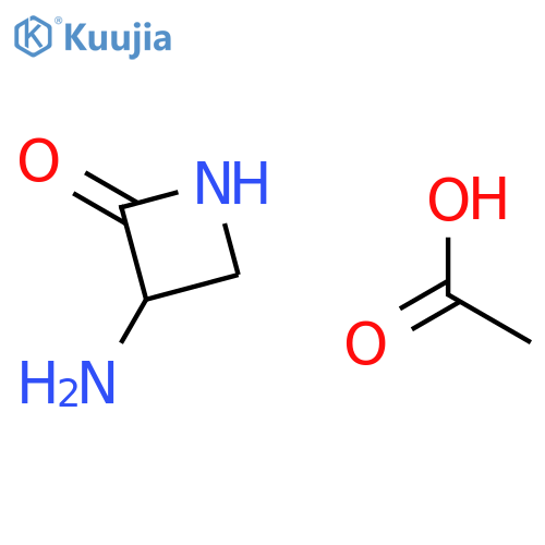 3-Aminoazetidin-2-one, acetic acid structure