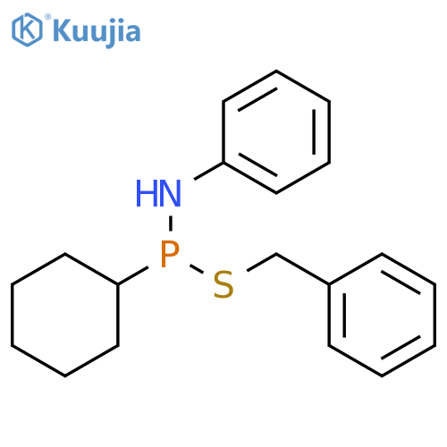 Phosphonamidothious acid, P-cyclohexyl-N-phenyl-, phenylmethyl ester structure