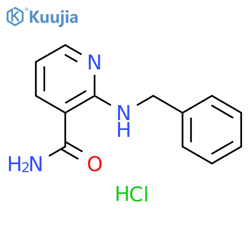 3-Pyridinecarboxamide, 2-[(phenylmethyl)amino]-, hydrochloride (1:1) structure