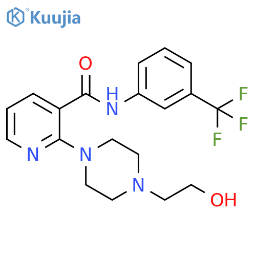 3-Pyridinecarboxamide,2-[4-(2-hydroxyethyl)-1-piperazinyl]-N-[3-(trifluoromethyl)phenyl]- structure