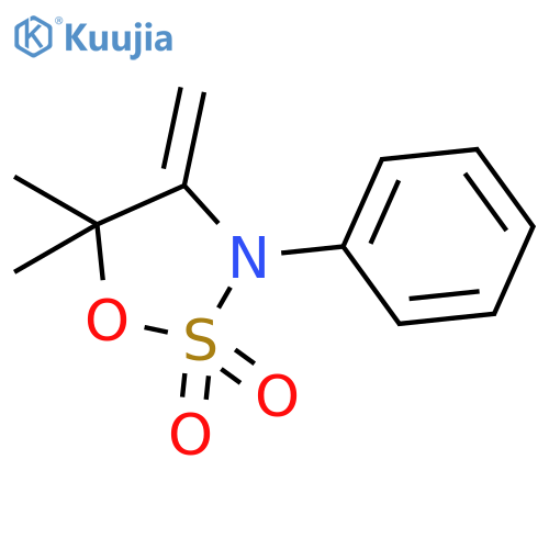 1,2,3-Oxathiazolidine, 5,5-dimethyl-4-methylene-3-phenyl-, 2,2-dioxide structure