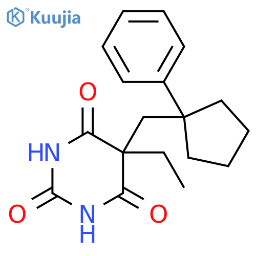 2,4,6(1H,3H,5H)-Pyrimidinetrione, 5-ethyl-5-[(1-phenylcyclopentyl)methyl]- structure