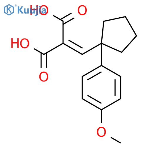 Propanedioic acid, [[1-(4-methoxyphenyl)cyclopentyl]methylene]- structure