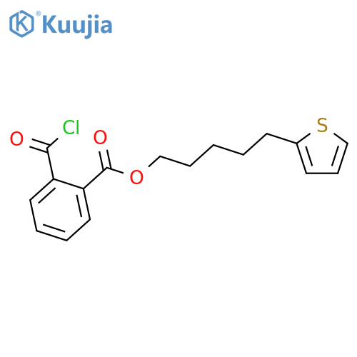 Benzoic acid, 2-(chlorocarbonyl)-, 5-(2-thienyl)pentyl ester structure