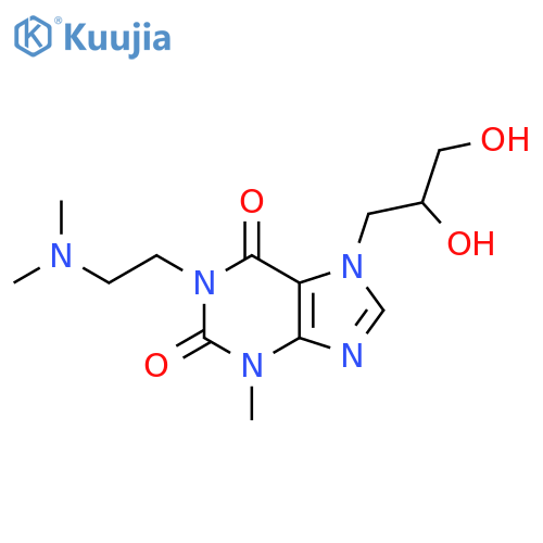 7-(2,3-Dihydroxypropyl)-1-[2-(dimethylamino)ethyl]-3-methyl-3,7-dihydro-1H-purine-2,6-dione structure