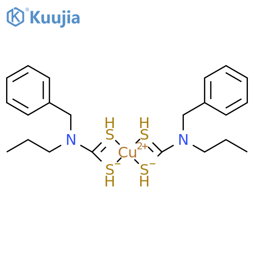 Copper, bis(phenylmethyl)propylcarbamodithioato-S,S-, (SP-4-1)- structure