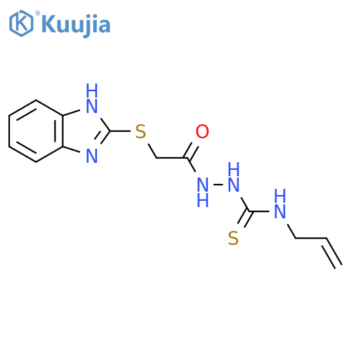 2-(1H-1,3-Benzodiazol-2-ylsulfanyl)-N-{[(prop-2-en-1-yl)carbamothioyl]amino}acetamide structure