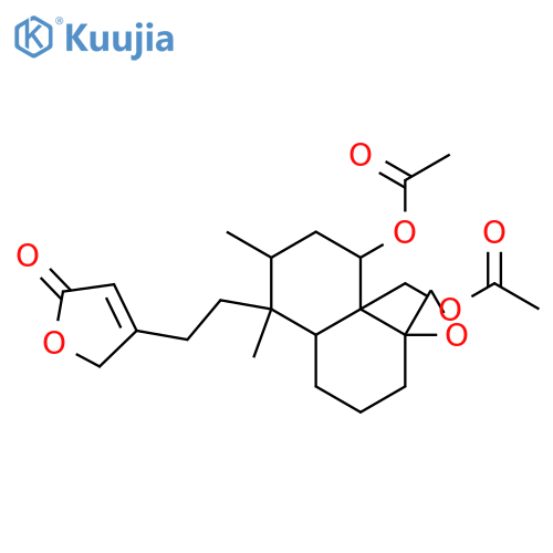 2(5H)-Furanone,4-[2-[(1R,4aR,5S,6R,8S,8aR)-8-(acetyloxy)-8a-[(acetyloxy)methyl]octahydro-5,6-dimethylspiro[naphthalene-1(2H),2'-oxiran]-5-yl]ethyl]- structure