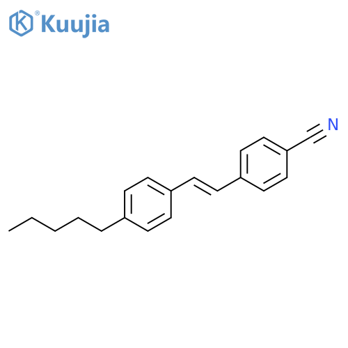 Benzonitrile, 4-[(1E)-2-(4-pentylphenyl)ethenyl]- structure
