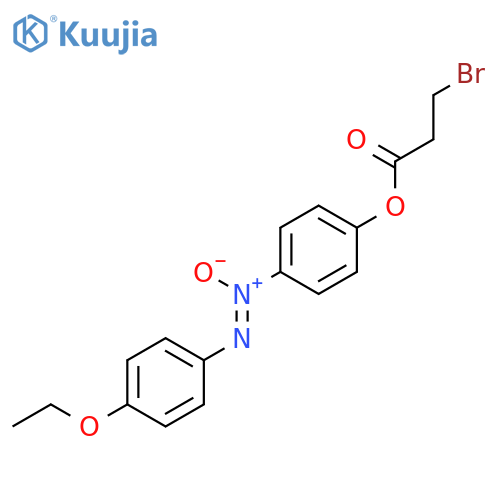 Propanoic acid, 3-bromo-, 4-[(4-ethoxyphenyl)-NNO-azoxy]phenyl ester structure