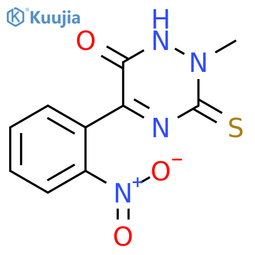 1,2,4-Triazin-6(1H)-one, 2,3-dihydro-2-methyl-5-(2-nitrophenyl)-3-thioxo- structure